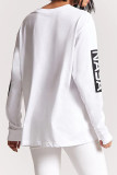Casual Street Print O Neck Tops