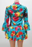 Bohemian Floral V Neck Printed Dress Dresses