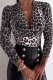 Fashion Elegant Print Patchwork Fold V Neck Tops
