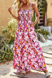 Bohemian Floral Patchwork U Neck Sling Dress Dresses