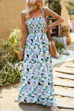 Bohemian Floral Patchwork U Neck Sling Dress Dresses