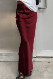Elegant Solid Regular High Waist Solid Color Bottoms