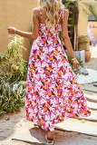 Bohemian Floral Patchwork U Neck Sling Dress Dresses