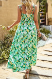 Bohemian Floral Patchwork U Neck Sling Dress Dresses