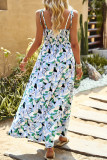 Bohemian Floral Patchwork U Neck Sling Dress Dresses
