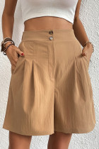 Casual Solid Loose High Waist Wide Leg Solid Color Bottoms