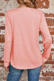 Casual Solid Fold Square Collar Tops