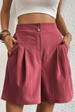Casual Solid Loose High Waist Wide Leg Solid Color Bottoms