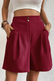Casual Solid Loose High Waist Wide Leg Solid Color Bottoms