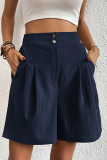 Casual Solid Loose High Waist Wide Leg Solid Color Bottoms