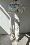 Casual Sportswear Letter Printing O Neck Long Sleeve Two Pieces