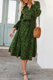 Elegant Leopard Patchwork A Line Dresses