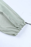 Casual Solid Draw String Straight Straight Solid Color Bottoms