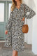 Elegant Leopard Patchwork A Line Dresses