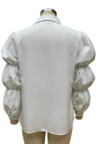Work British Style Solid Turndown Collar Tops