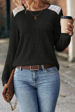 Casual Solid Lace O Neck Tops