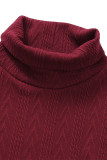 Solid Bandage Half A Turtleneck Long Sleeve Dresses
