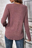 Casual Solid Lace O Neck Tops