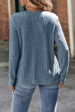 Casual Solid Lace O Neck Tops