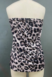 Sexy Leopard Strapless Tops
