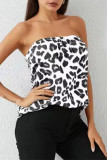 Sexy Leopard Strapless Tops