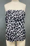 Sexy Leopard Strapless Tops