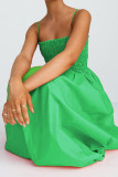 Sexy Solid Pocket Sling Dress Dresses