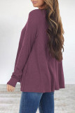 Casual Simplicity Solid Patchwork V Neck Tops