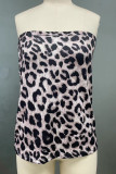 Sexy Leopard Strapless Tops