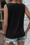 Simplicity Solid Ripped O Neck Tops