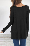 Casual Simplicity Solid Patchwork V Neck Tops