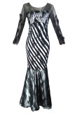 Elegant Formal Solid Lace O Neck Evening Dress Dresses