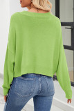Elegant Solid Buttons V Neck Tops