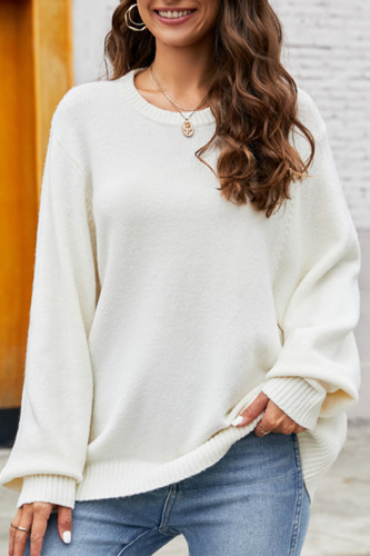 Daily Simplicity Solid O Neck Tops