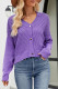 Elegant Solid Buttons V Neck Tops