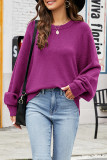Daily Simplicity Solid O Neck Tops