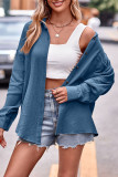 Casual Simplicity Solid Turndown Collar Tops