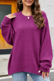 Daily Simplicity Solid O Neck Tops