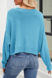 Elegant Solid Buttons V Neck Tops