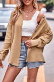Casual Simplicity Solid Turndown Collar Tops