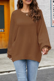 Daily Simplicity Solid O Neck Tops