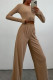 Daily Simplicity Solid O Neck Long Sleeve Two Pieces