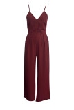 Casual Solid Patchwork Oblique Collar Two Pieces