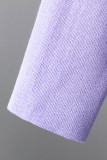 Casual Simplicity Solid Slit Half A Turtleneck Long Sleeve Two Pieces