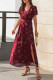 Elegant Floral Bandage V Neck A Line Dresses