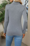 Daily Simplicity Solid Turtleneck Tops