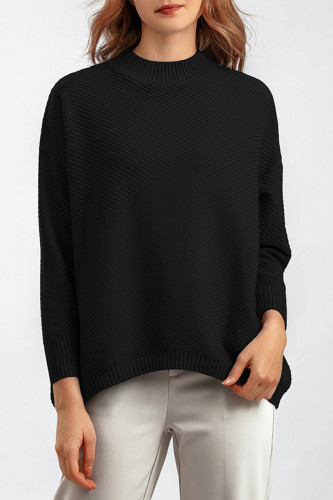 Casual Simplicity Solid Half A Turtleneck Tops