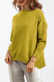Casual Simplicity Solid Half A Turtleneck Tops