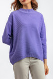 Casual Simplicity Solid Half A Turtleneck Tops