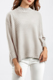 Casual Simplicity Solid Half A Turtleneck Tops